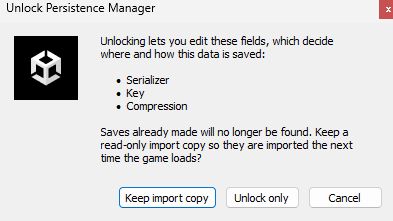 Keep import copy dialog