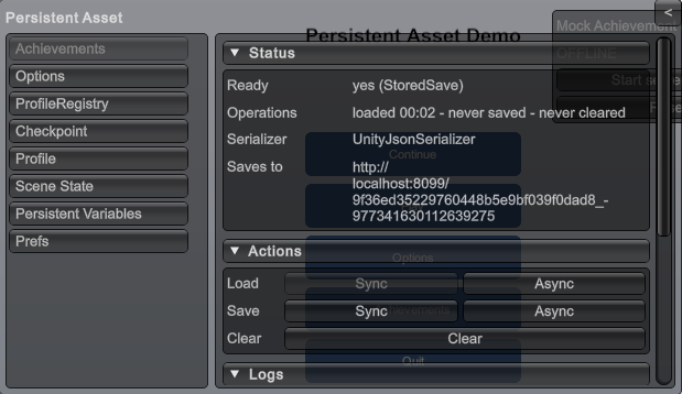 Persistence Debug Overlay
