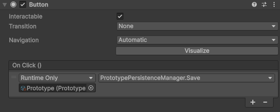 Wiring Save to a button OnClick